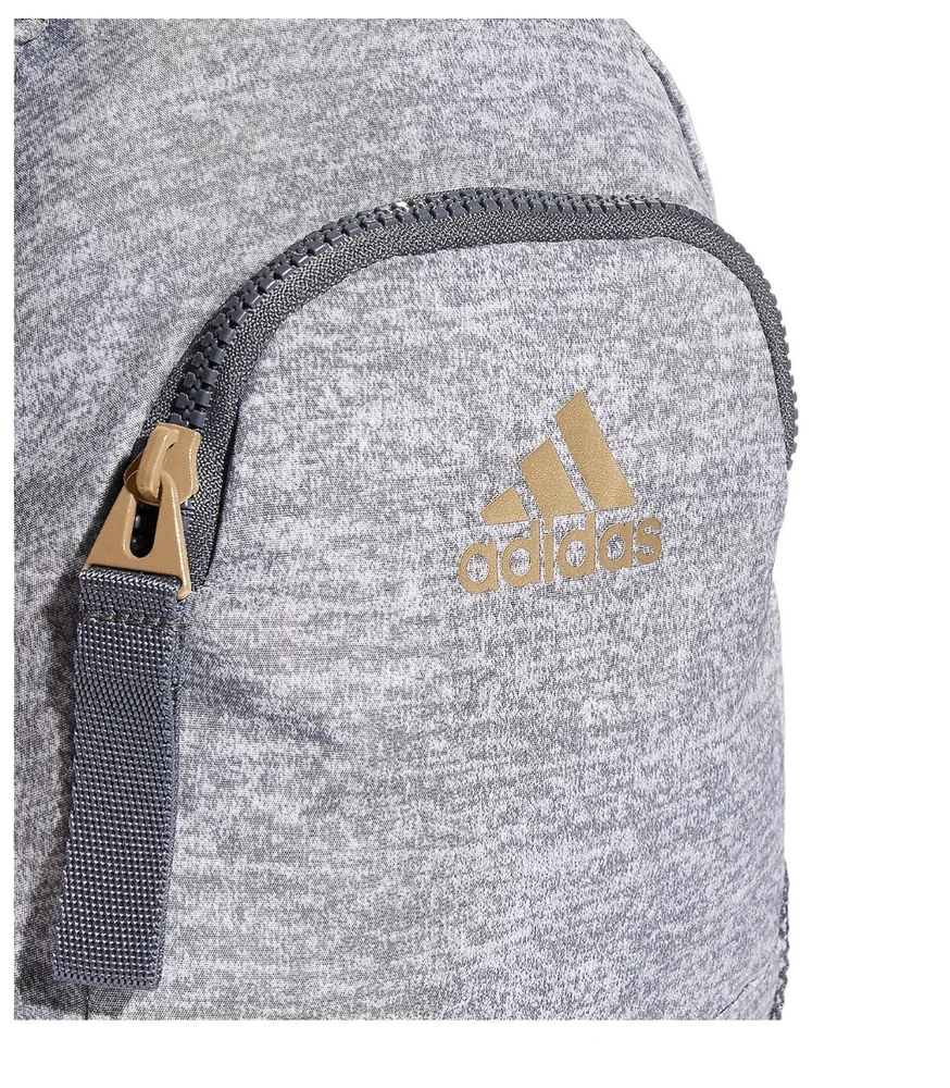 Adidas Mini Backpack Linear 3 Jersey Grey Gray Onxy NWT $40 - Picture 4 of 4